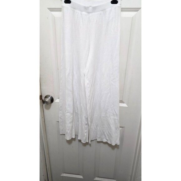 Intimately Free People White Textured Wide-Leg Women's Pants Lightweight Size s/ - Picture 1 of 7